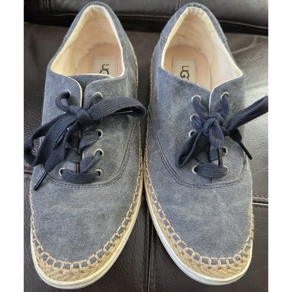 UGG Australia Eyan II Canvas Shoe Lace Up Womens‎ Size 8 Gray